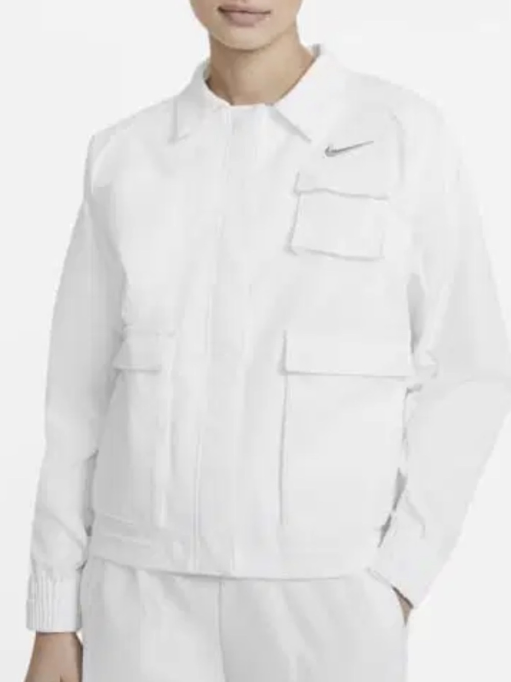 Nike White Lightweight Utility Jacket